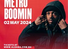 2 tickets of Metro Boomin 2nd of May