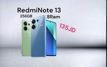 Redmi note 13 256GB 8 ram  شاومي ريدمي  نوت Note13  جديد كفالة الوكيل الرسمي bci اقل سعر في المملكة