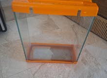 fish tank  حوض سمك مستخدم استخدام يوم واحد فقط  القياسات موضحه في الصوره  زجاج