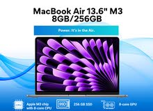 MacBook Air 13.6 inch M3 8GB/256GB /ماك بوك اير  13.6 انش M3 8GB/256GB
