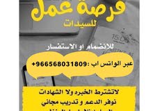 فرصة عمل للسيدات فرصة عمل للسيدات