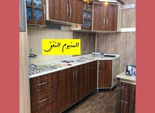 مطبخ المنيوم مع ابواب HDF تركي مع مرمر صناعي مطبخ المنيوم مع ابواب HDF تركي مع مرمر صناعي