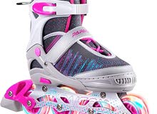 PAPAISON Inline Skates for Boys and Girls with Full Light up Wheels,