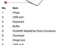 حاملة تابلت هواوي و كيبورد  huawei s10 d01 laptop docking