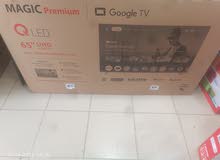 شاشه ماجيك 65 Google TV اوامر صوتيه ريموتين 4k فقط310