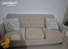طقم كنب اشلي من السعودية لون بيج