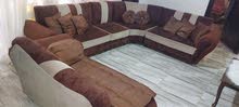 كورنر لون بني 9مقاعد مستعمل للبيع