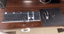 keyboard and mouse and a mouse pad