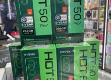 Infinix hot 50 pro + 16/256gb جديد كسكر كفالة الوكيل الرسمي بالأردن