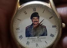 للبيع ساعة صدام حسين  مستعمل جديد حق واحد محتاج  الحزام جلد طبيعي وكااالة  والايطار ذهب عيار 21 قيرا
