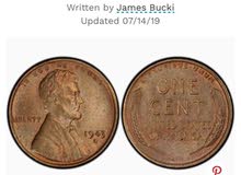 one cent penny coin 1943D copper i