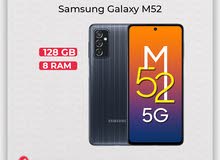 samsung galaxy M52/RAM 8/128 GB (كفالة الوكيل الرسمي)