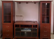 Tv stand + 2 display cabinets + 1 upper shelf (New condition)