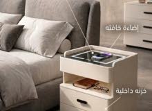 طاوله جانبيه ذكيه مع قفل ذكي اوبصمه او خزنه داخليه   متوفر 3 موديلات