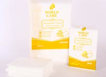 مناشف WORLD CARE استخدام مره واحده ، مقاس (80×160) ، 25 قطعه مناشف WORLD CARE استخدام مره واحده ، مقاس (80×160) ، 25 قطعه