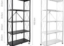 5 Tier Kitchen Shelf Organizer Cart With Casters, Foldable Kitchen Storage Trolley Cart 5 Tier Kitchen Shelf Organizer Cart With Casters, Foldable Kitchen Storage Trolley Cart