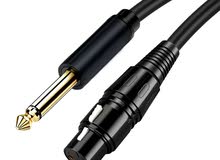 كيبل ميكروفون XLR To 6.35mm Microphone Cable 3M