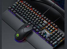 ماوس و كيبورد ميكانيكي I MICE MK-X10 USB WIRED KEYBOARD & MOUSE COMBO KIT RED SWITCH 100%