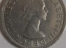 عملة معدنية لملكة بريطانية الثانية عام 1961