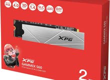 ADATA XPG S60 2TB PCIe Gen4 M.2 SSD - WORK WITH PS5 مخصص للبايستيشن 5 بسرعات عالية