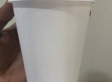 12Oz single wall plain paper cups with lids 900 pc.