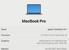 MacBook Pro (16-inch, 2019)* مستعمل بوضع الجديد