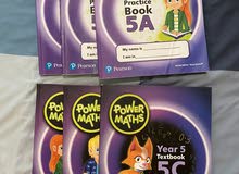 Pearson power math year5 text books (a,b,c)
