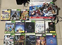 Xbox 360 and Disney infinity and 18 games and kinetic and Minecraft classic A