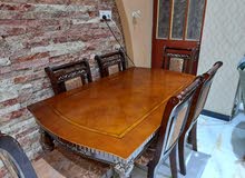 ميز طعام مع 6كراسي بحاله جيد جدا اخو الجديد استعمال نضيف خشب زان ميز طعام مع 6كراسي بحاله جيد جدا اخو الجديد استعمال نضيف خشب زان