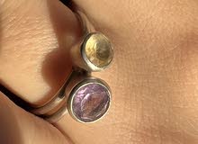 Amethyst and Citrine stacking ring