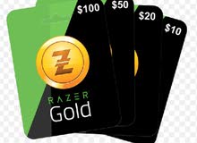 بطاقات Razer ابتداء من 1.99 بطاقات Razer ابتداء من 1.99