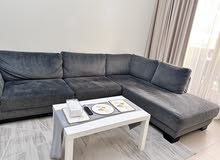 Gray sofa L shape كنب رمادي شكل L