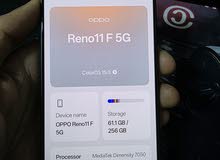 oppo reno11F 5G 265G+8Ram إستعمال 3 أشهر ومكفول كامل أغراضه وشاحنه الأصلي