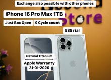 iPhone 16 Pro Max 1 TB (1024 GB) Super Performance Phone - 0 cycle count - Just Box Open