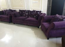 Sofa for sale 3×2×1 جلسه بحاله جيده مع طاولتين Sofa for sale 3×2×1 جلسه بحاله جيده مع طاولتين