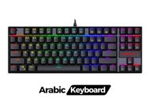 keyboard Redragon kumara وباللونين الابيض والاسود RGB عربي انجليزي بسعر حرق