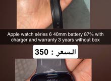 Apple Watch Series 6 40mm battery 87 with charger and warranty 1 year