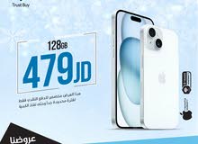 ‏iPhone 15 128GB ‏NEW NO AVTIVE  جديد بالكرتونة  اللون الاسود و الاخضر المميز كفالة شرق اوسط