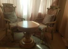 2 chairs and table (antique)