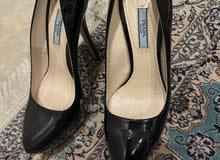 Prada black heels 14 cm