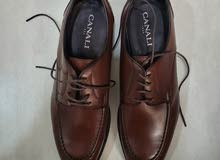 Dark Brown tumbled calfskin bovine leather derby shoes