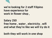 looking for 2 florist with good salary looking for 2 florist with good salary