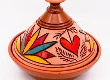 Moroccan Tajine artistically colored embossed design 32cm Moroccan Tajine artistically colored embossed design 32cm