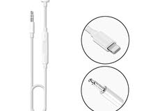 iPhone ADAPTER CABLE LIGHTNING TO 3.5 AUX AUDIO CONTROL  تحويلة كيبل ايفون