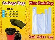 Garbage and white bags