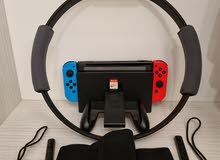 Nintendo switch with ring fit adventure