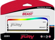 Kingston FURY Beast RGB 16GB (2 x 16GB) 3600MHz DDR4 RAM Special Edition - White