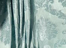 Set of 4 Turquoise Curtains with Lining