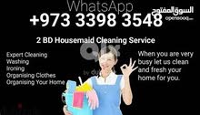 Cleaner Khadama housemaid housekeeper 2 bd hourly charge.