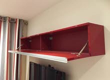 Ikea besta high gloss red wall cabinet. خزانة معلقة